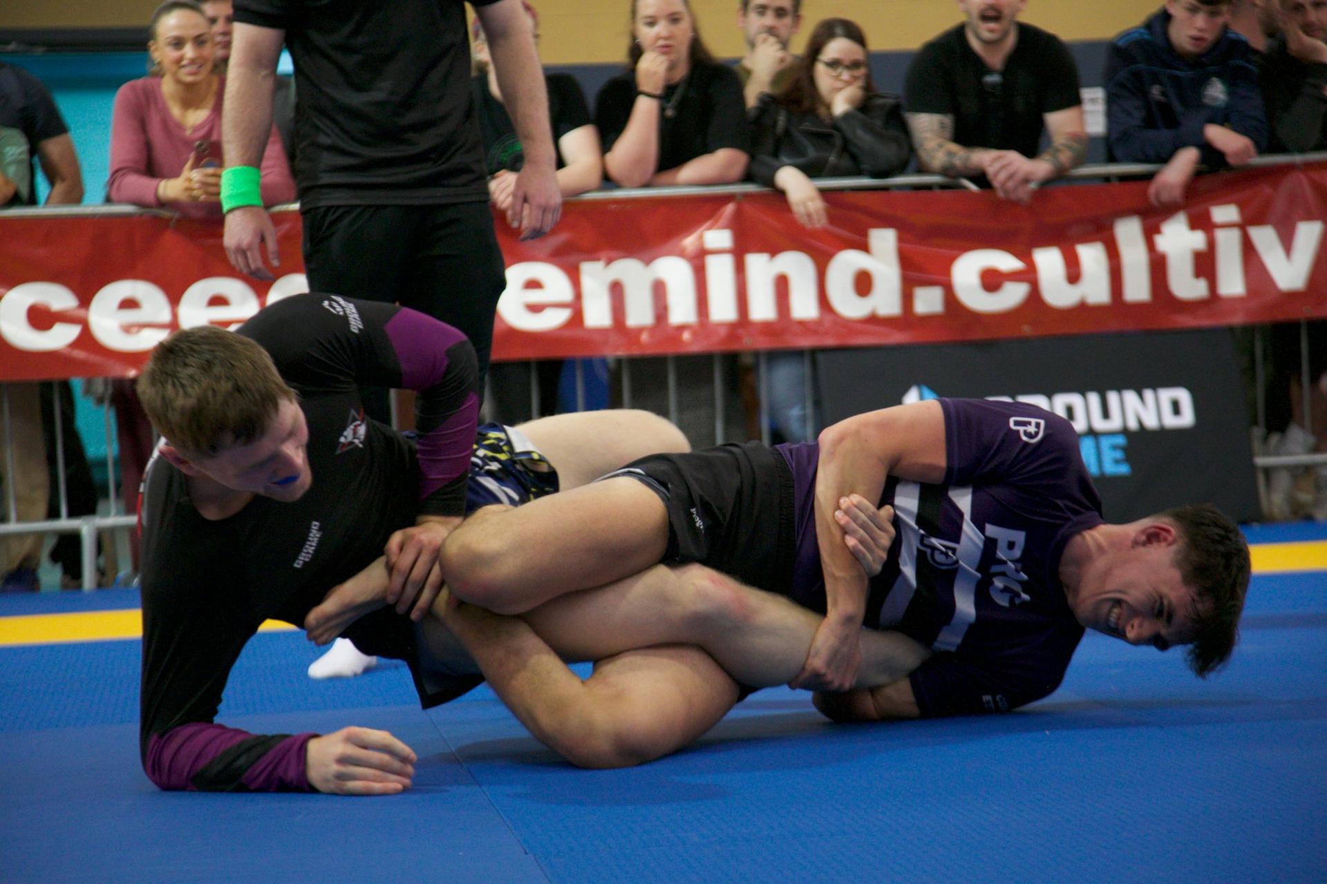 BJJ competitors grappling in round robin format at Cork Open Spring 2025